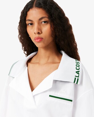 Runway Logo Collar Oversized Popover Shirt