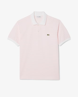 Men's Classic Fit L.12.12 Striped Petit Piqué Polo
