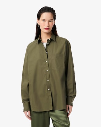 Chemise oversize en popeline de coton