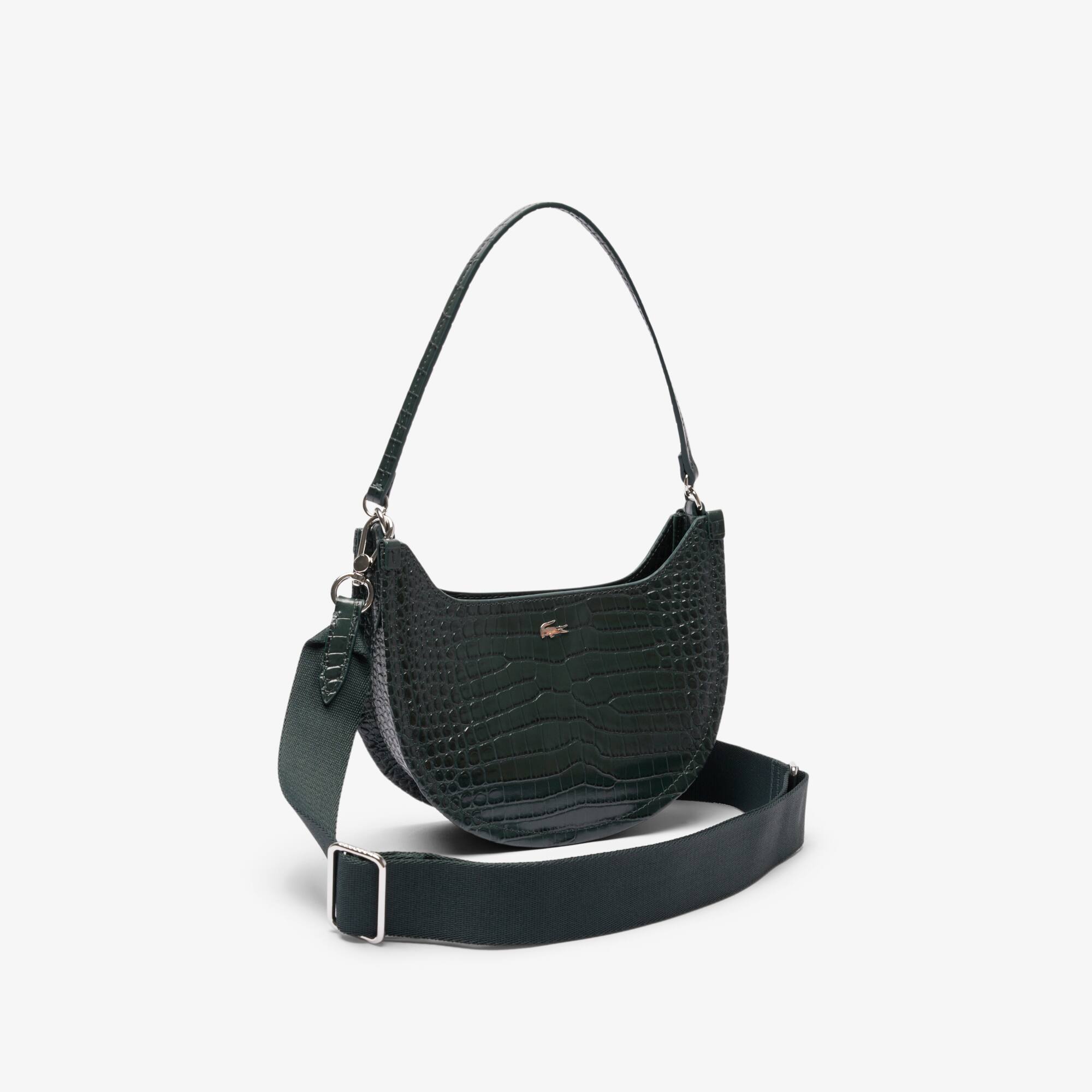 Small Chantaco Embossed Leather Half Moon Bag - Bags - New