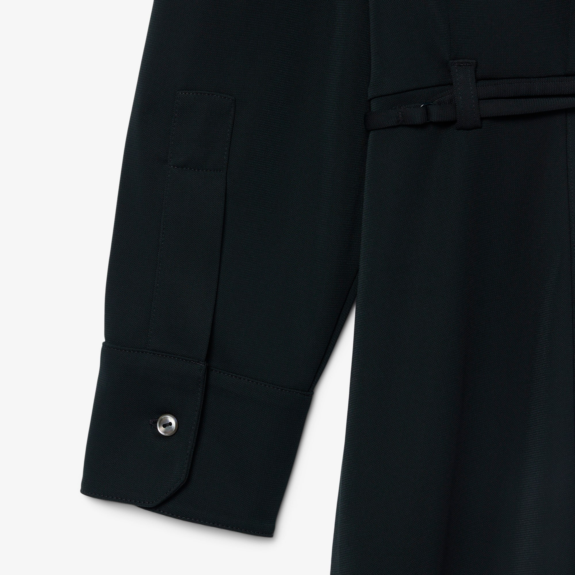 lacoste runway long pleated dress Lacoste Long Sleeveless Pleated Dress