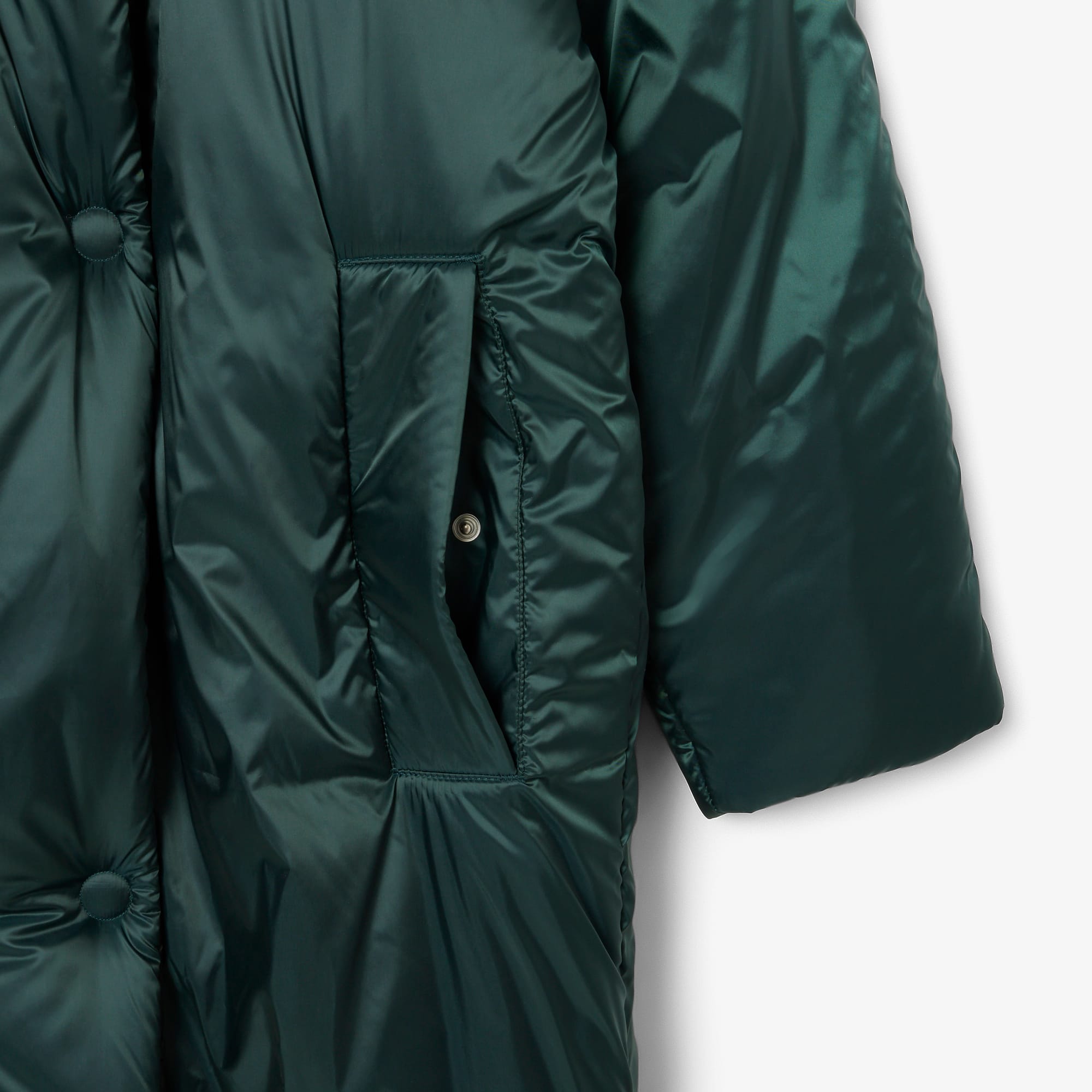 Runway Long Iridescent Puffed Jacket