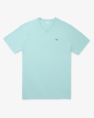 Men’s Tall Fit Ribbed V-Neck Cotton T-Shirt