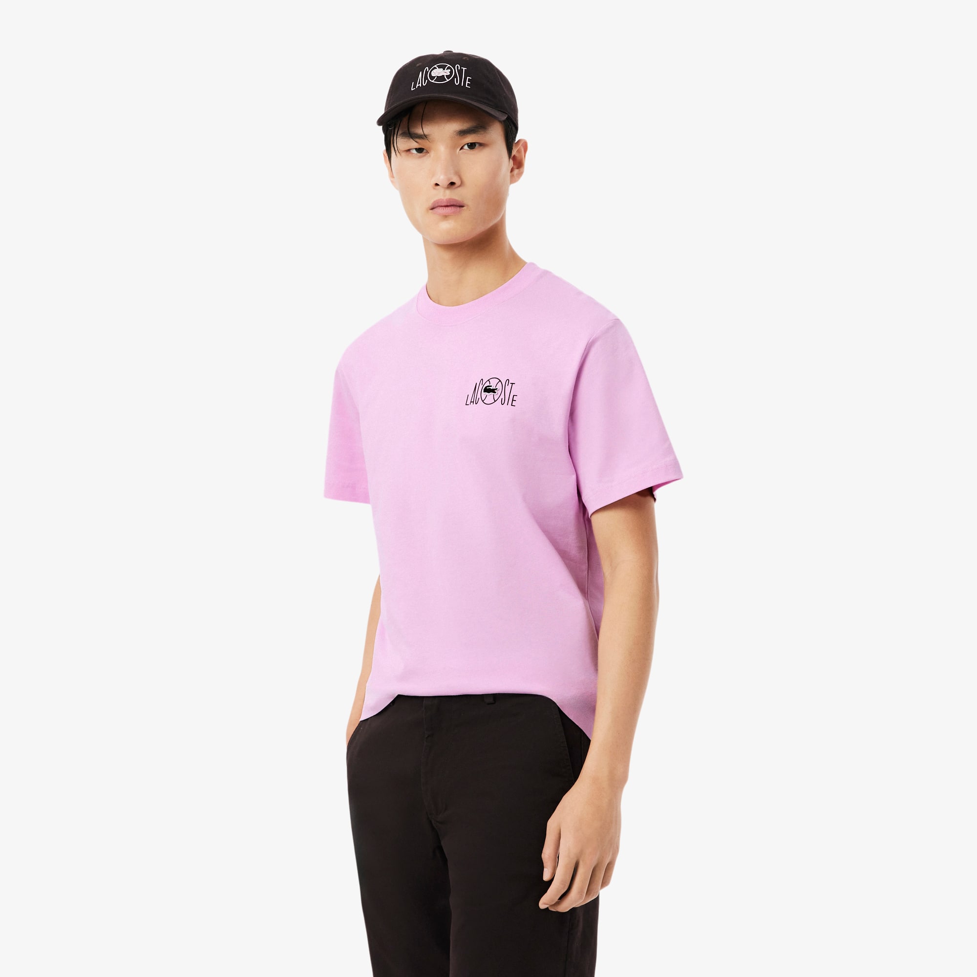 Lacoste Printed Cotton T-shirt
