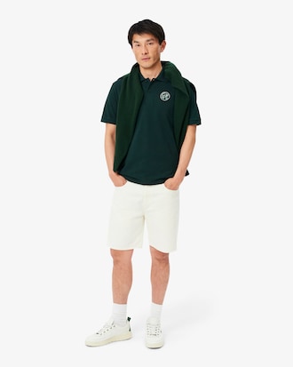 Classic Fit Badge Accent Petit Piqu&eacute; Polo Shirt
