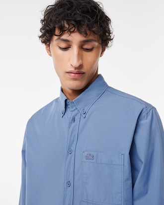 Men's Relaxed Fit Washed Effect Poplin Shirt