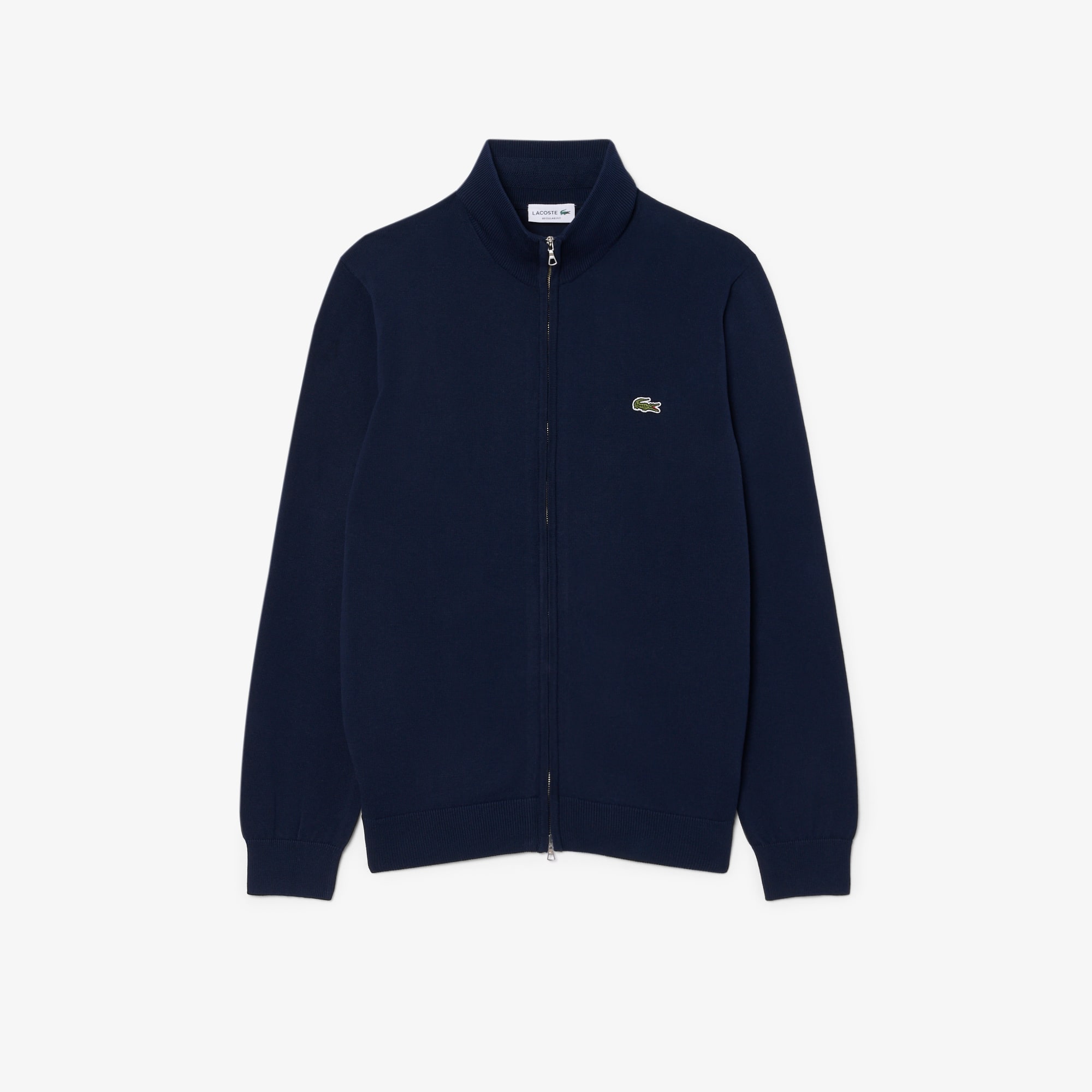 CHEMISE LACOSTE ジップアップ Men's Zip-Up High-Neck Cotton Sweater - Sweaters & Sweatshirts