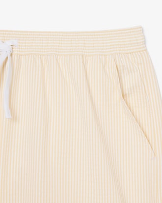 Men's Mid Length Striped Textured Swim Trunks