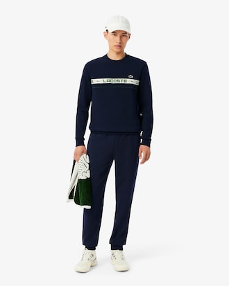 Men's Branded Stripe Tennis Sweatshirt