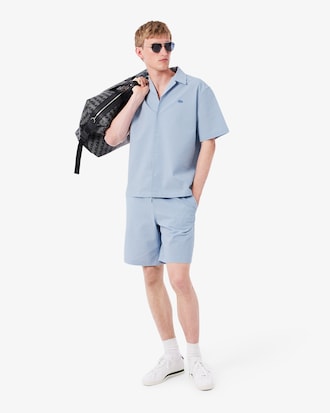 Shorts de Algod&oacute;n Tipo Seersucker