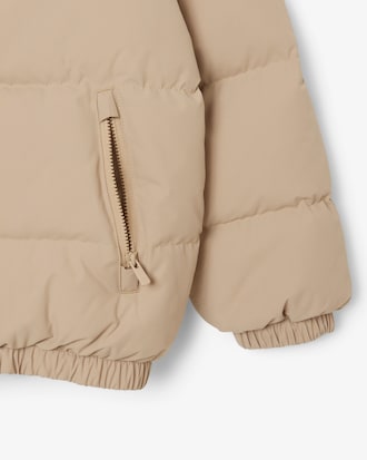 Kids' Embroidered Crocodile Hooded Puffer Jacket