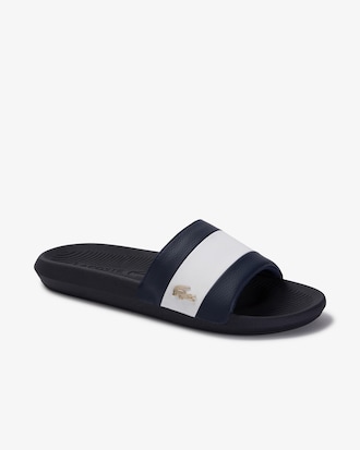 Men's Croco Metallic Synthetic Slides