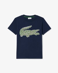 Crocodile Print Cotton T-shirt