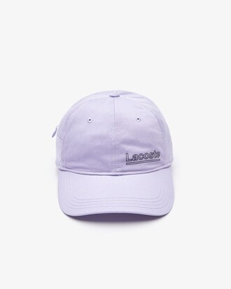 Gorra unisex Lacoste L! VE de algod&oacute;n con letras Lacoste