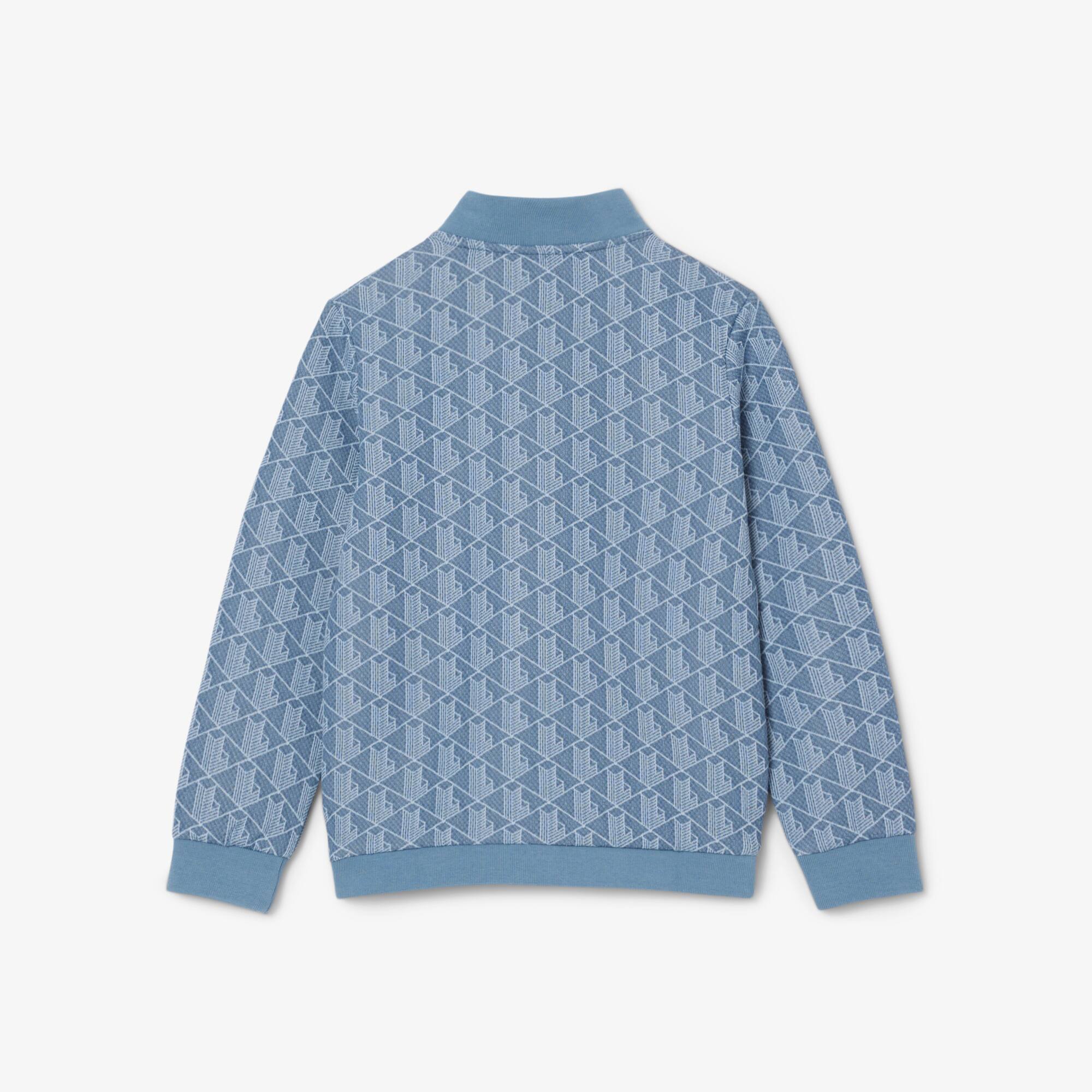 Kids' High-Neck Zip-Up Paris Monogram Sweatshirt - Teens Sweaters