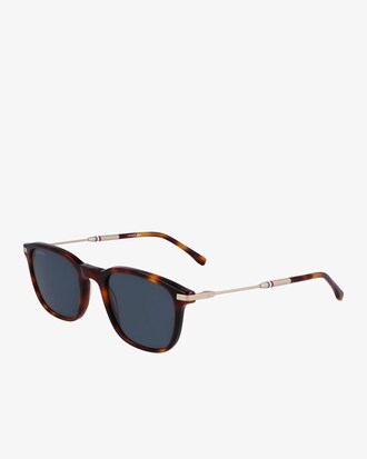 Lunettes de soleil homme rectangulaires Lacoste en ac&eacute;tate