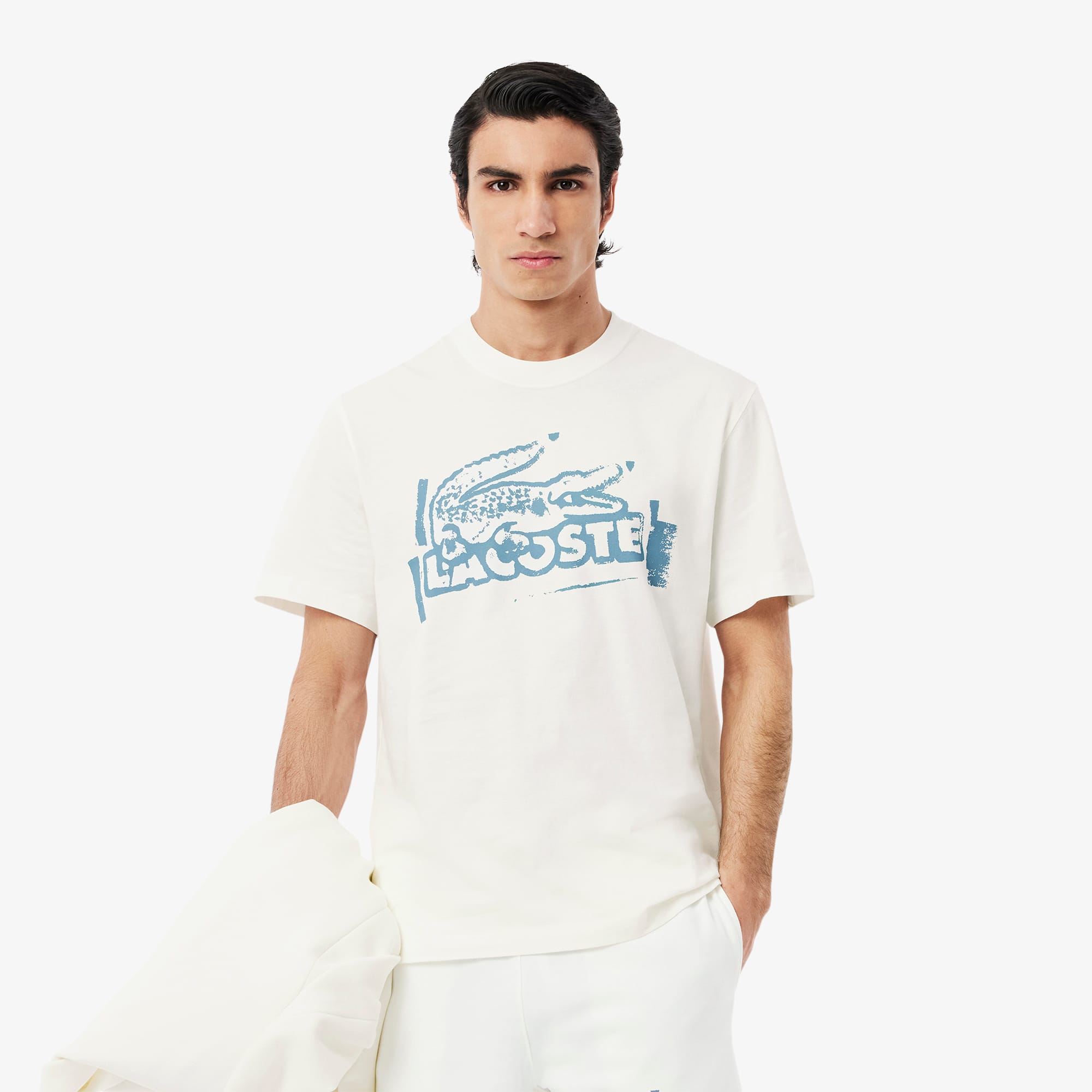 【LC25SS303】LACOSTE メンズクルーネックTシャツ TH0284 Men's Printed Cotton Jersey T-Shirt - T-shirts - New In 2025