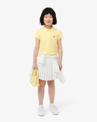 Kids' Scalloped Collar Mini Piqu&eacute; Polo