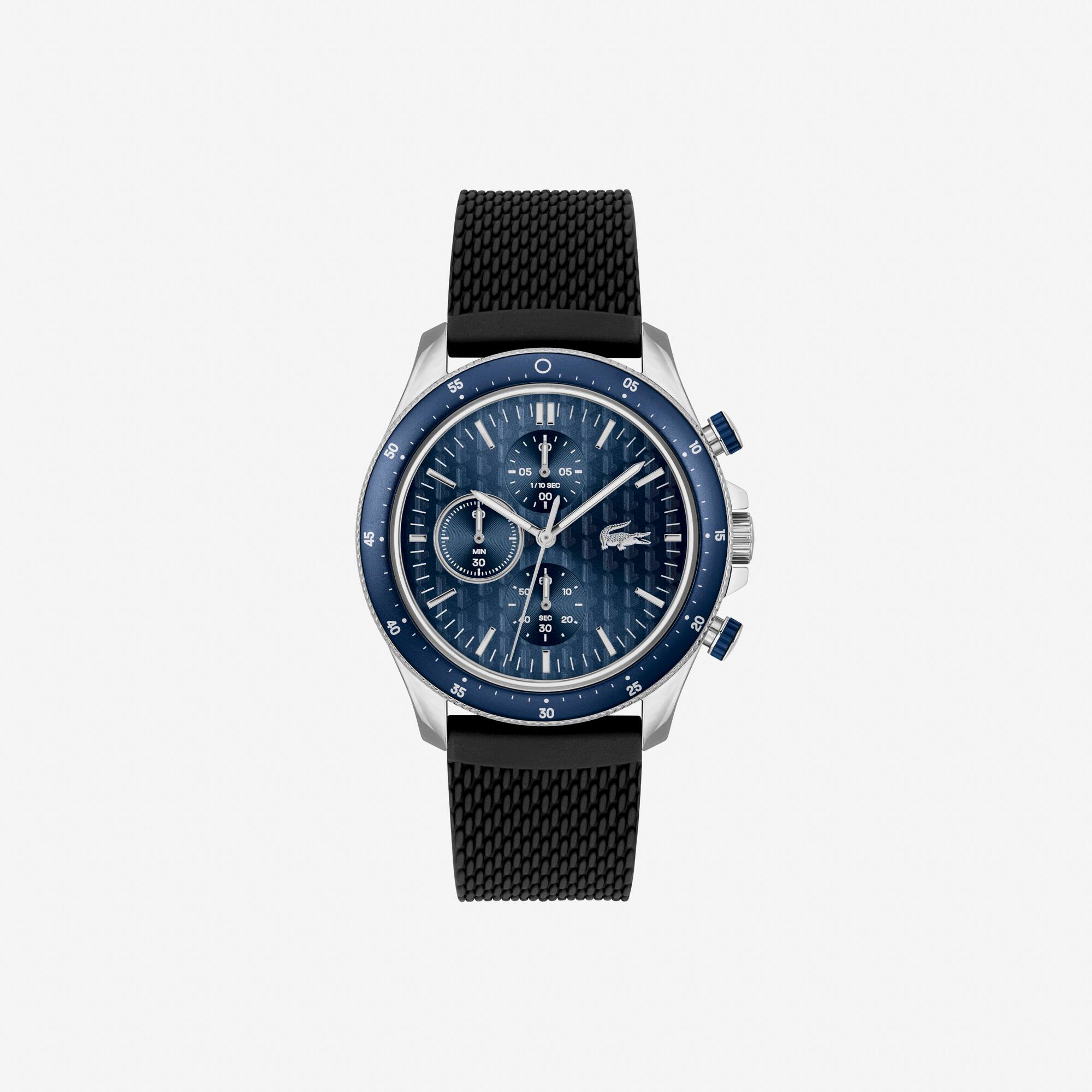 Neoheritage Chrono Black Silicone Watch - Men