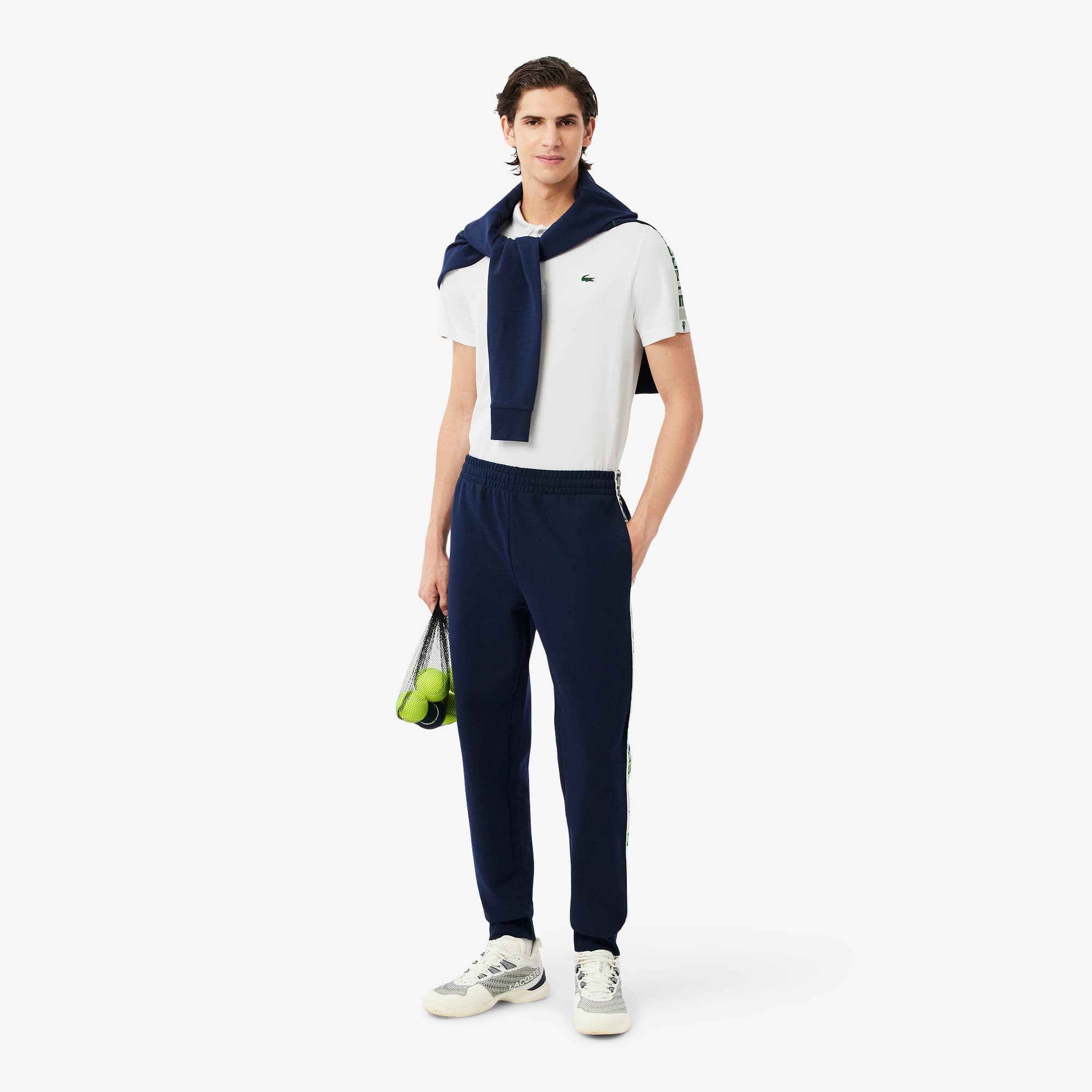 Men's Ultra Dry Branded Stripe Tennis Polo - Polo Shirts - New In