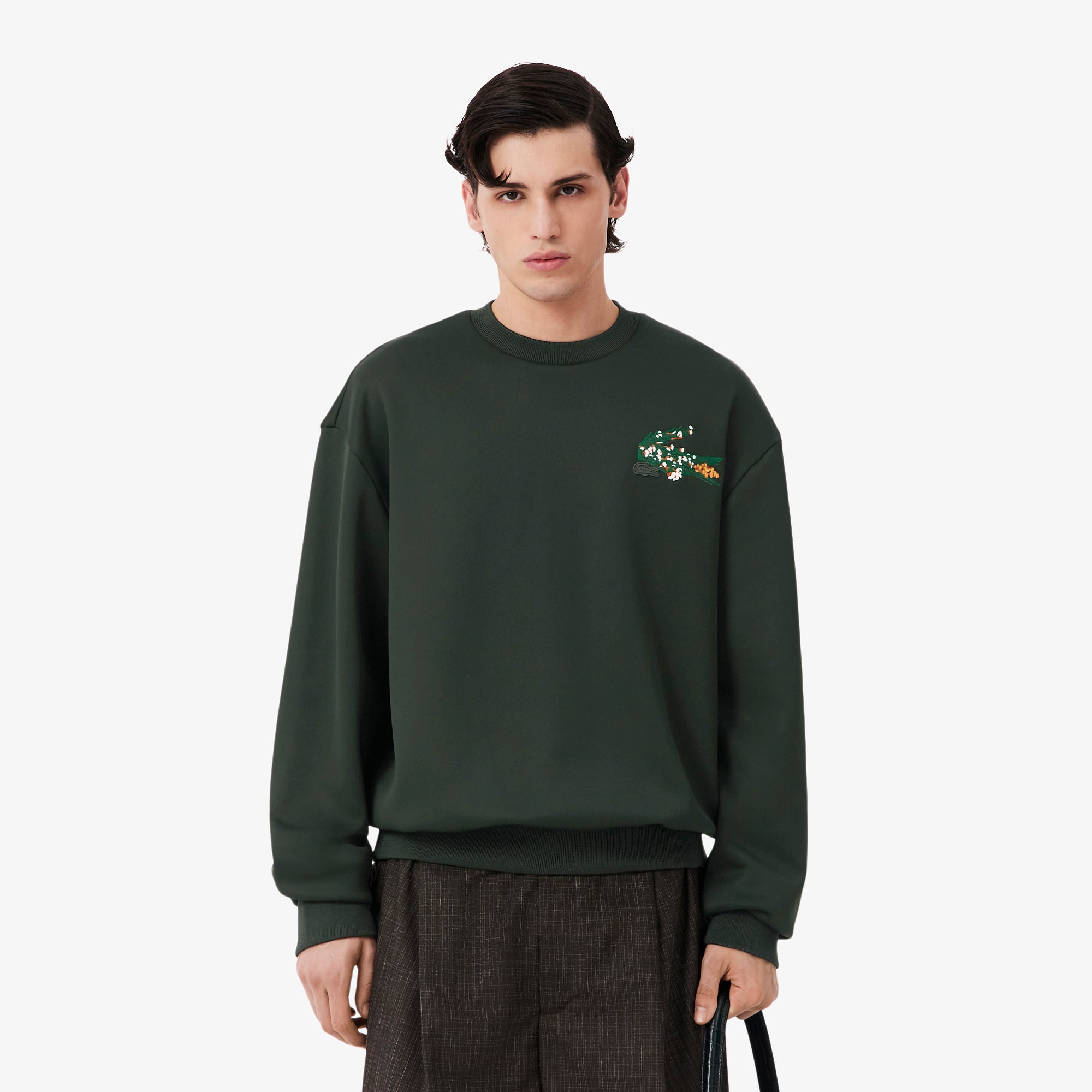 Runway Floral Crocodile Satin Sweatshirt - undefined - New In 2026