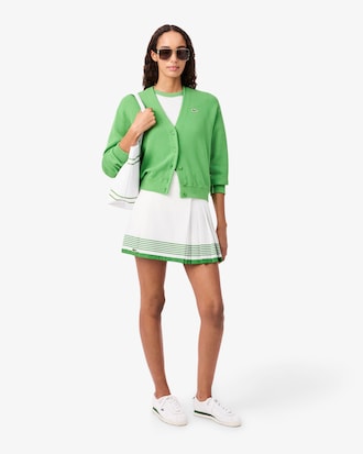 Fluid Crepe Pleated Skirt