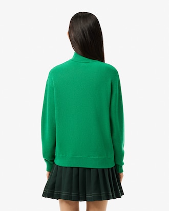 Women's Relaxed Fit Wool High-Neck Sweater