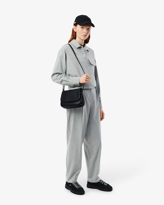 Bolso Para mujer City Court de piel granulada con cierre de solapa