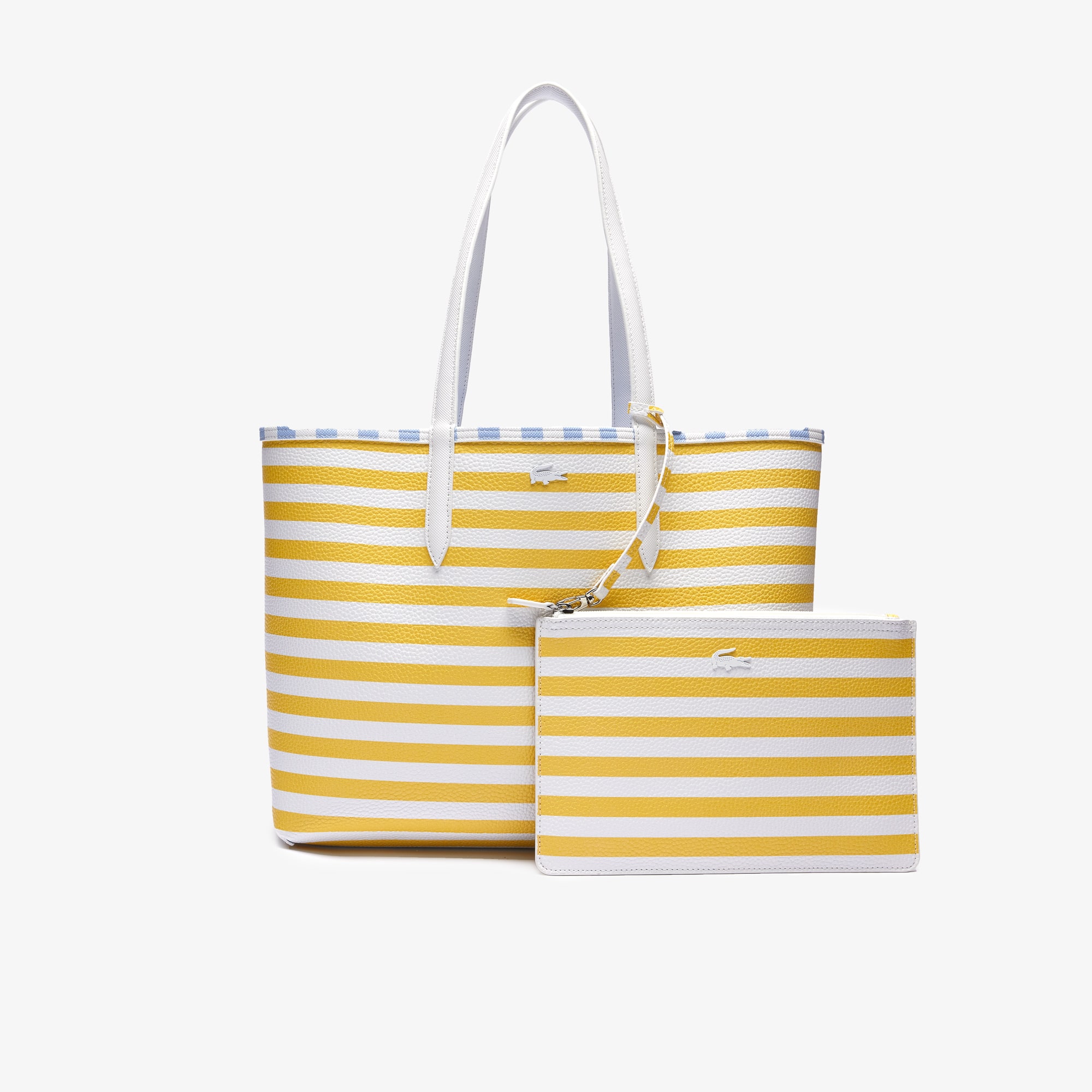 ★LACOSTE★ Women Anna Horizontal Top Zipper Shopper Bag Bla ☆LACOSTE☆ Women Anna Horizontal Top Zipper Shopper Bag Bla