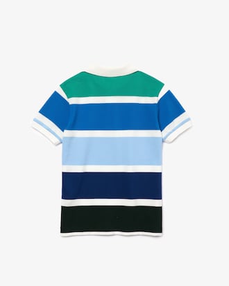 Boys' Multicolor Striped Cotton Piqu&eacute; Polo