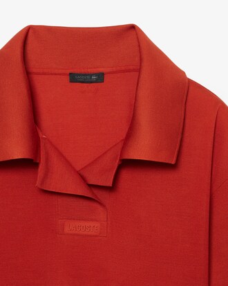 Runway Silk Piqu&eacute; Polo Collar Dress