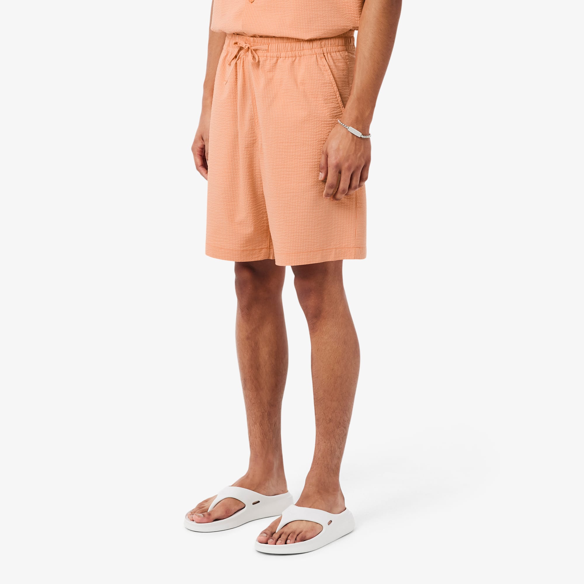メンズウェア 8g shoot 8G Seersucker short pants L Cotton Seersucker Shorts - Shorts - New In 2026 | Lacoste
