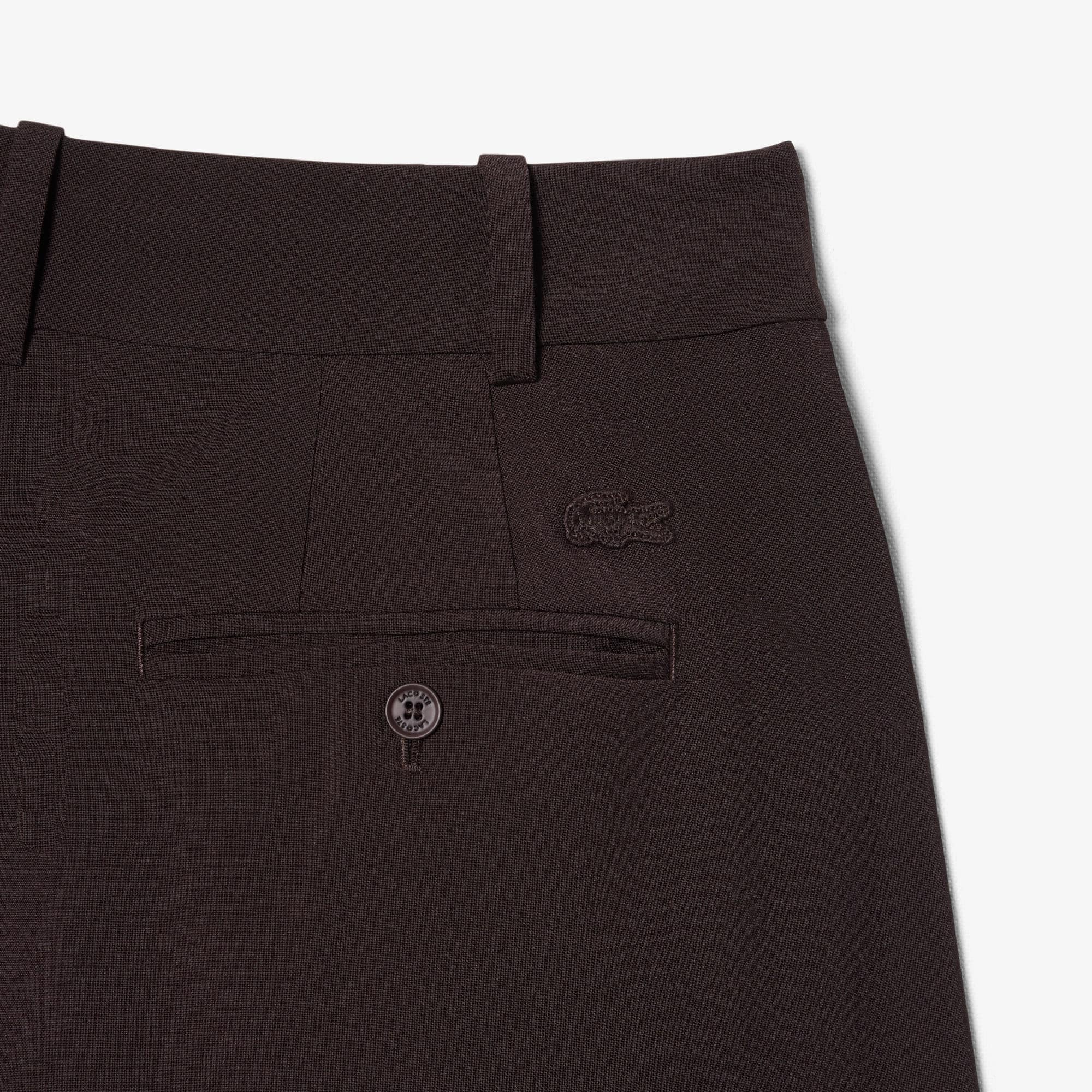Oversized Wool Blend Pleated Bermuda Shorts
