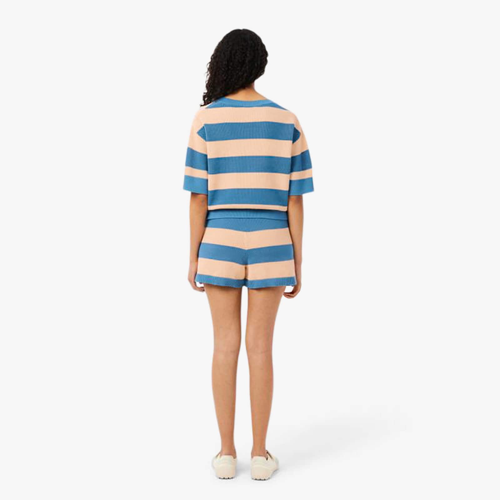 Striped Mesh Knit Shorts