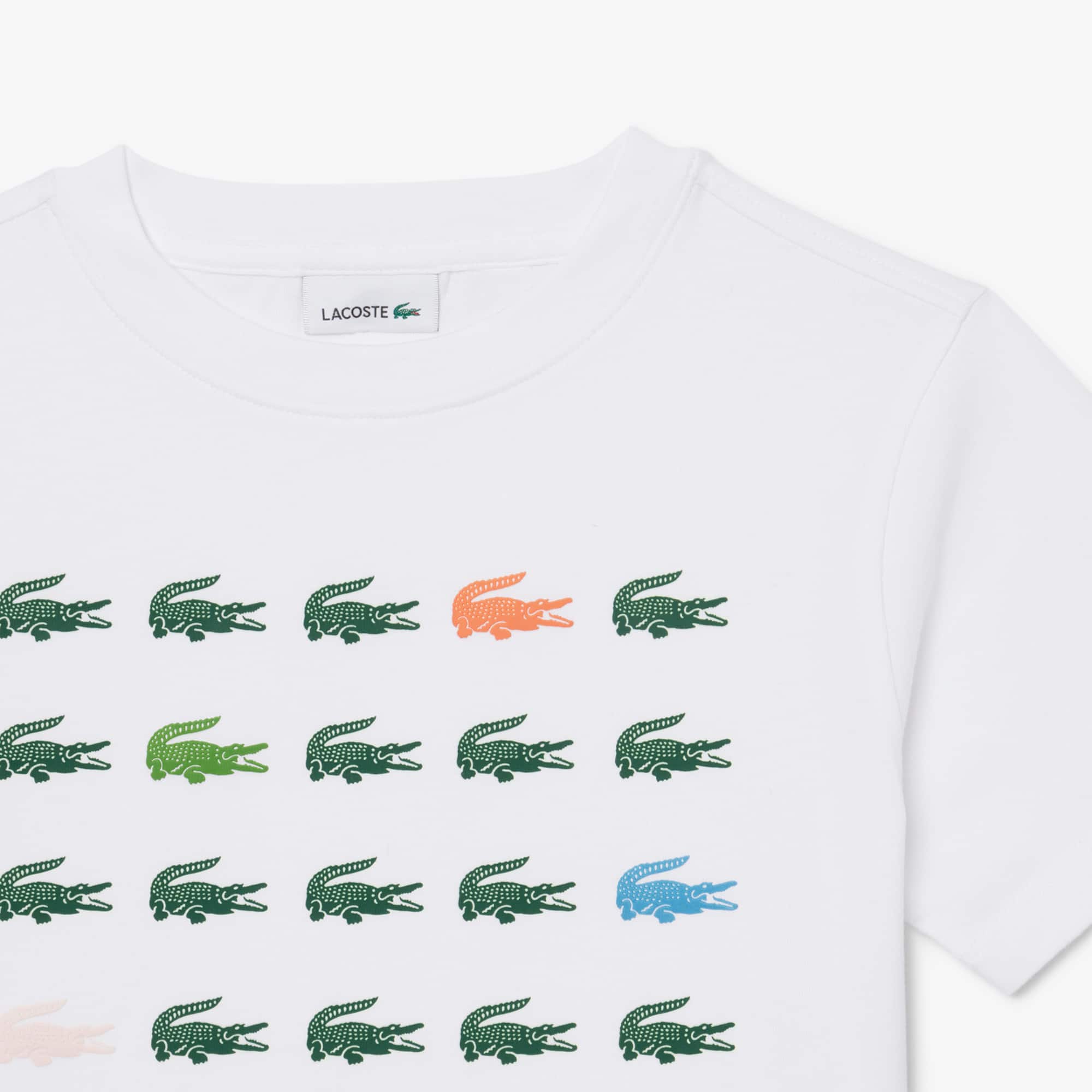 Crocodile Print Cotton T-Shirt