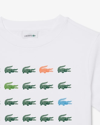 Crocodile Print Cotton T-Shirt