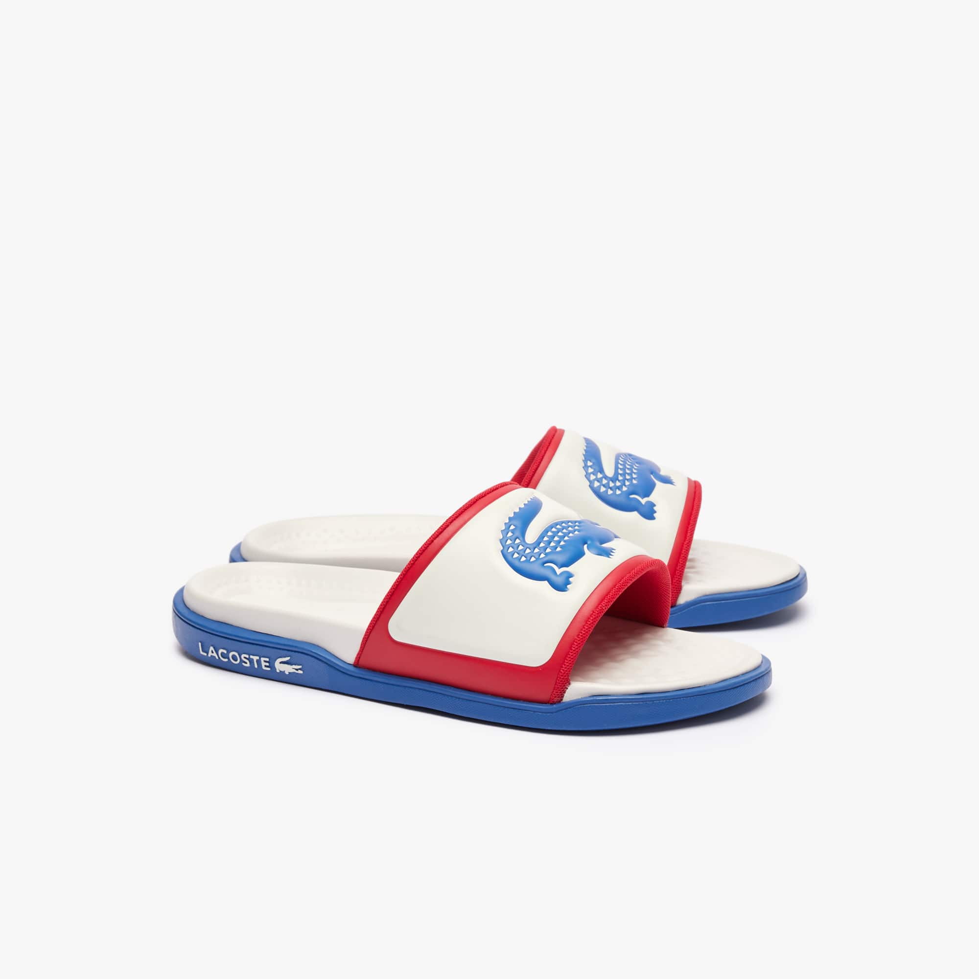 サンダル Lacoste Serve Slide Sandal Amazon.com | Lacoste Men's Serve Slide Dual Sandal, Black