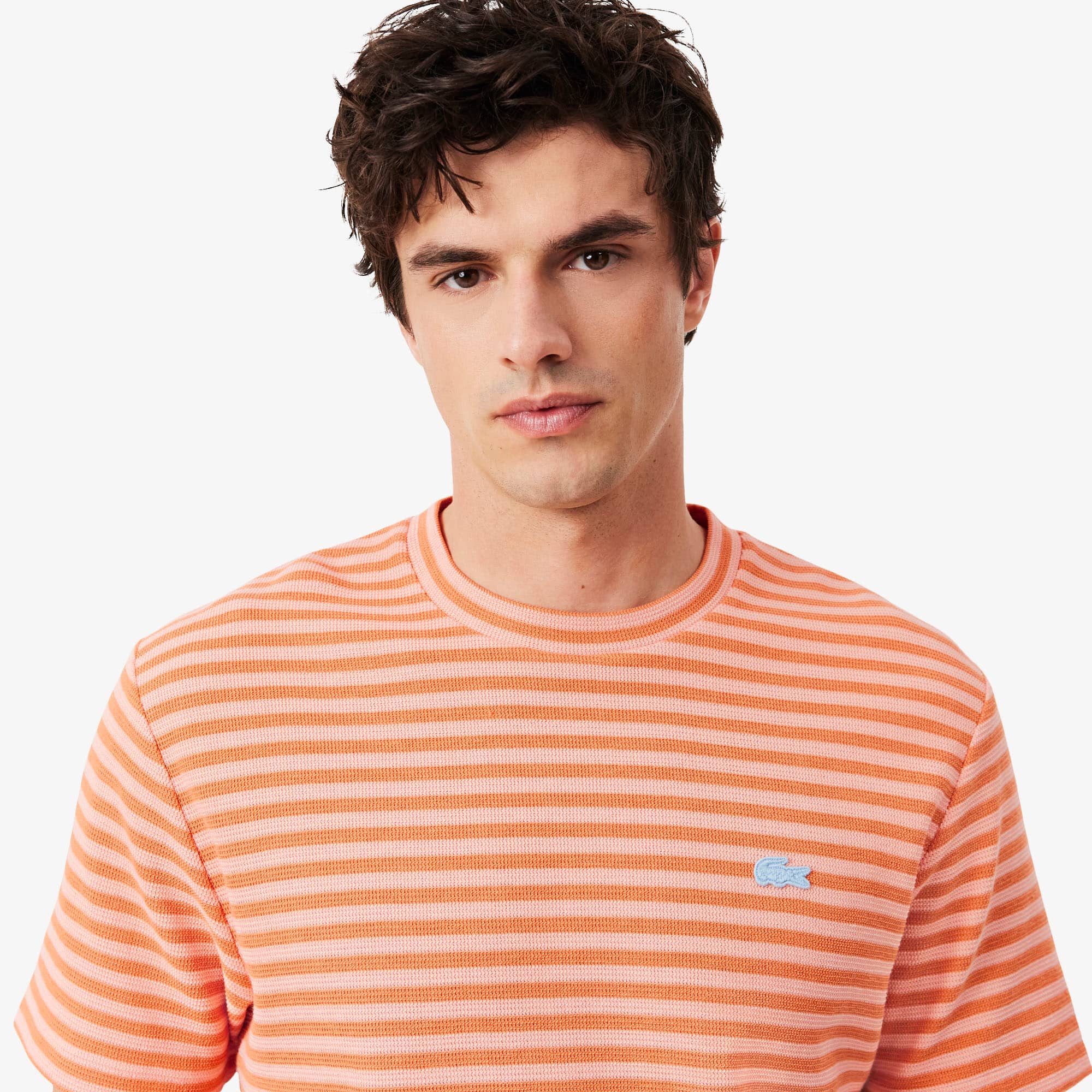 Textured Striped Cotton T-shirt - All Men's Clothing - New In 2026