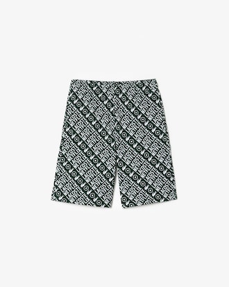 Shorts estampados de algod&oacute;n org&aacute;nico de Lacoste x Netflix