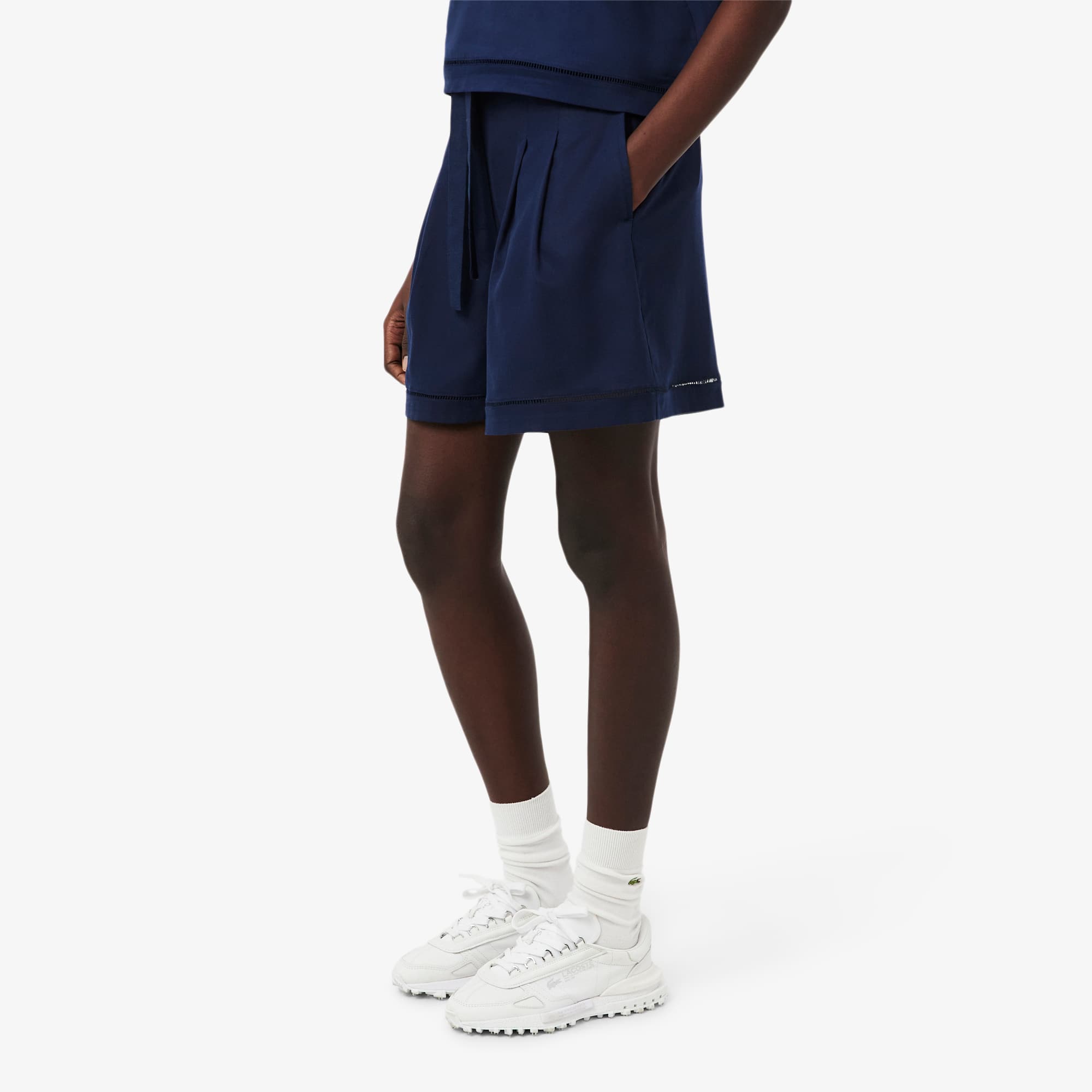 Oversized Fluid Linen Blend Bermuda Shorts