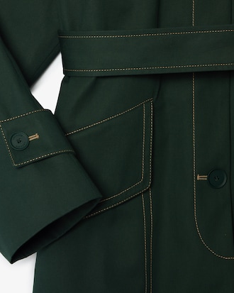 Gabardina oversize de gabardina de algodón