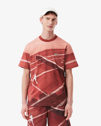 Men's Classic Fit Tennis Print T-Shirt