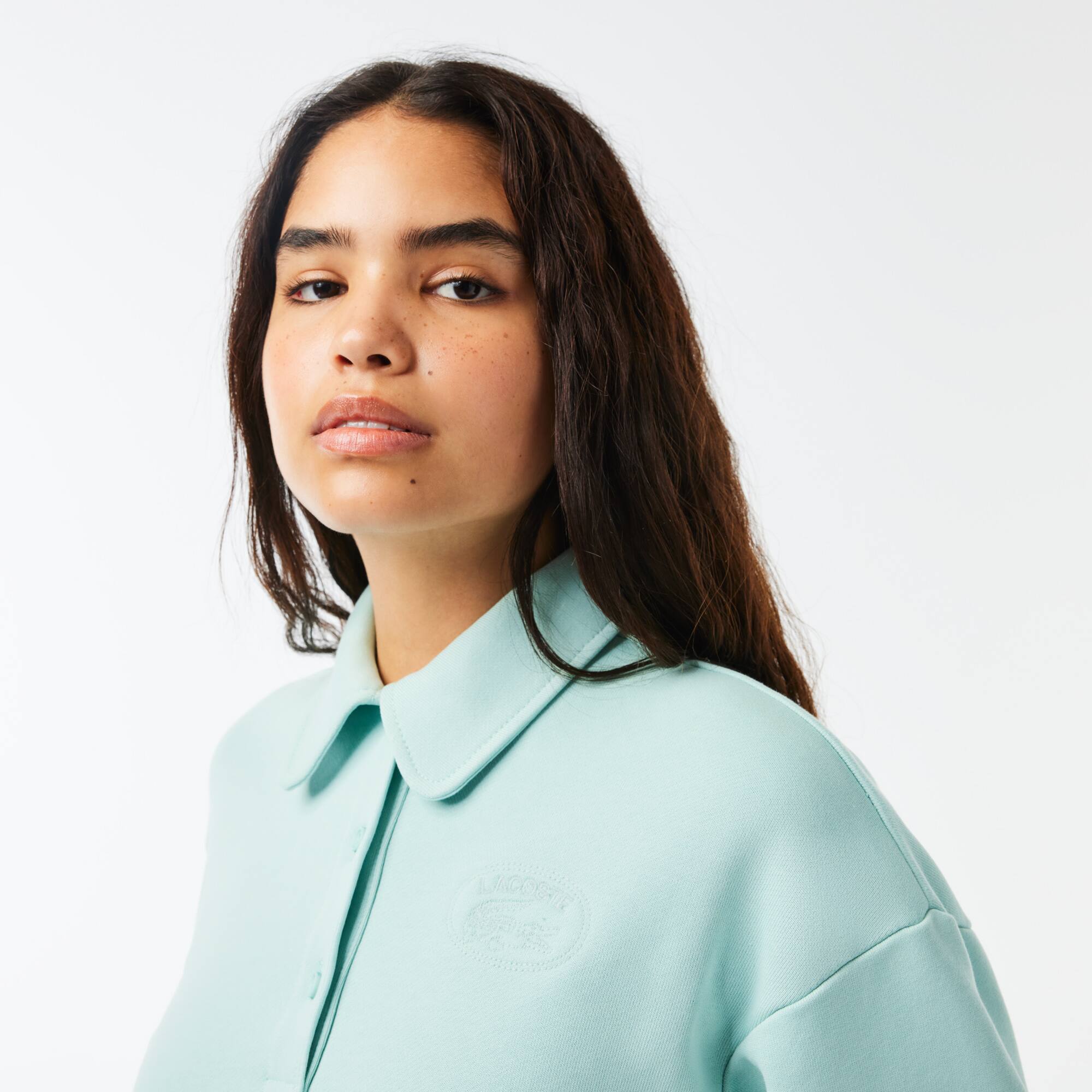 【美品】Embroidery Polo Sweatshirt EMBROIDERED POLO SWEATSHIRT - Navy blue | ZARA Canada