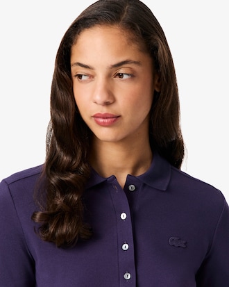 Women's Slim Fit L.12.D Stretch Mini Piqué Polo
