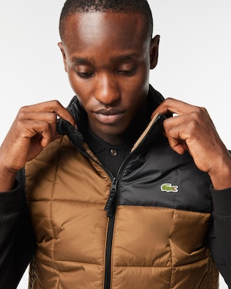 Men's Puffer Vest with Removable Hood