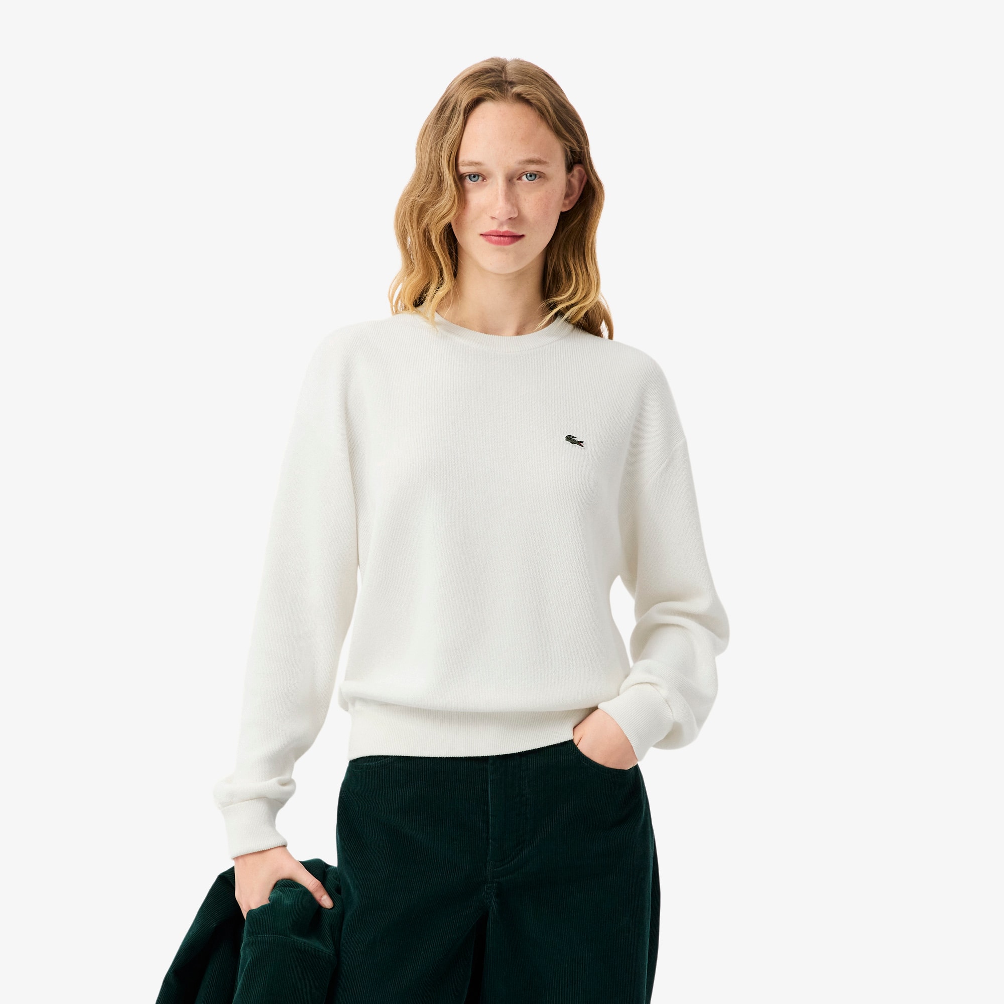 Lacoste Sweaters White In White