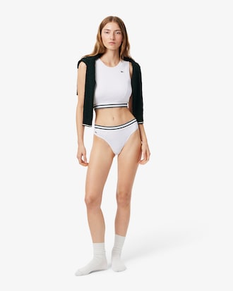 Cotton Stripe Waist String Briefs