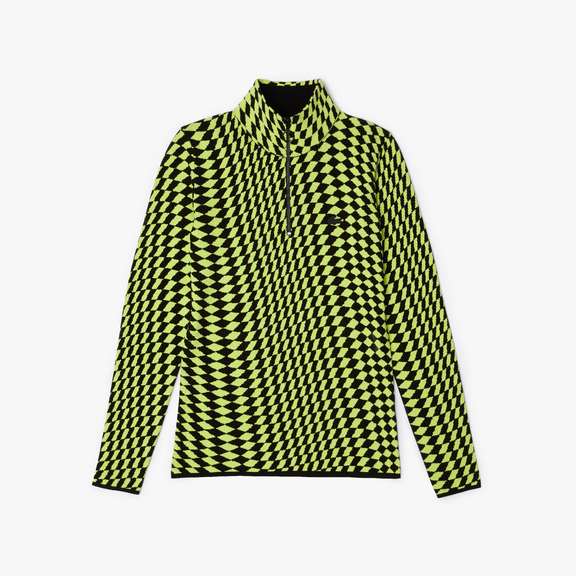 Women's Two-Tone Jacquard Half-Zip Sweater - Sweaters