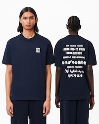 Unisex Cotton Piqué Effect Print T-Shirt
