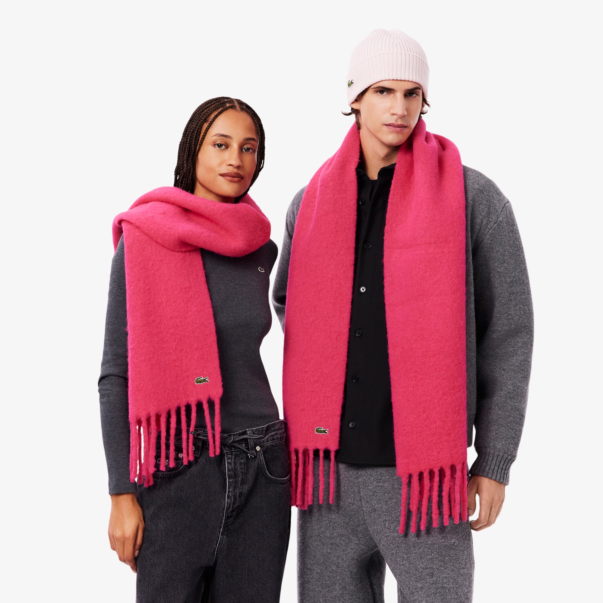 Unisex Fringed Alpaca Wool Scarf - Scarves & Gloves - New In 2025